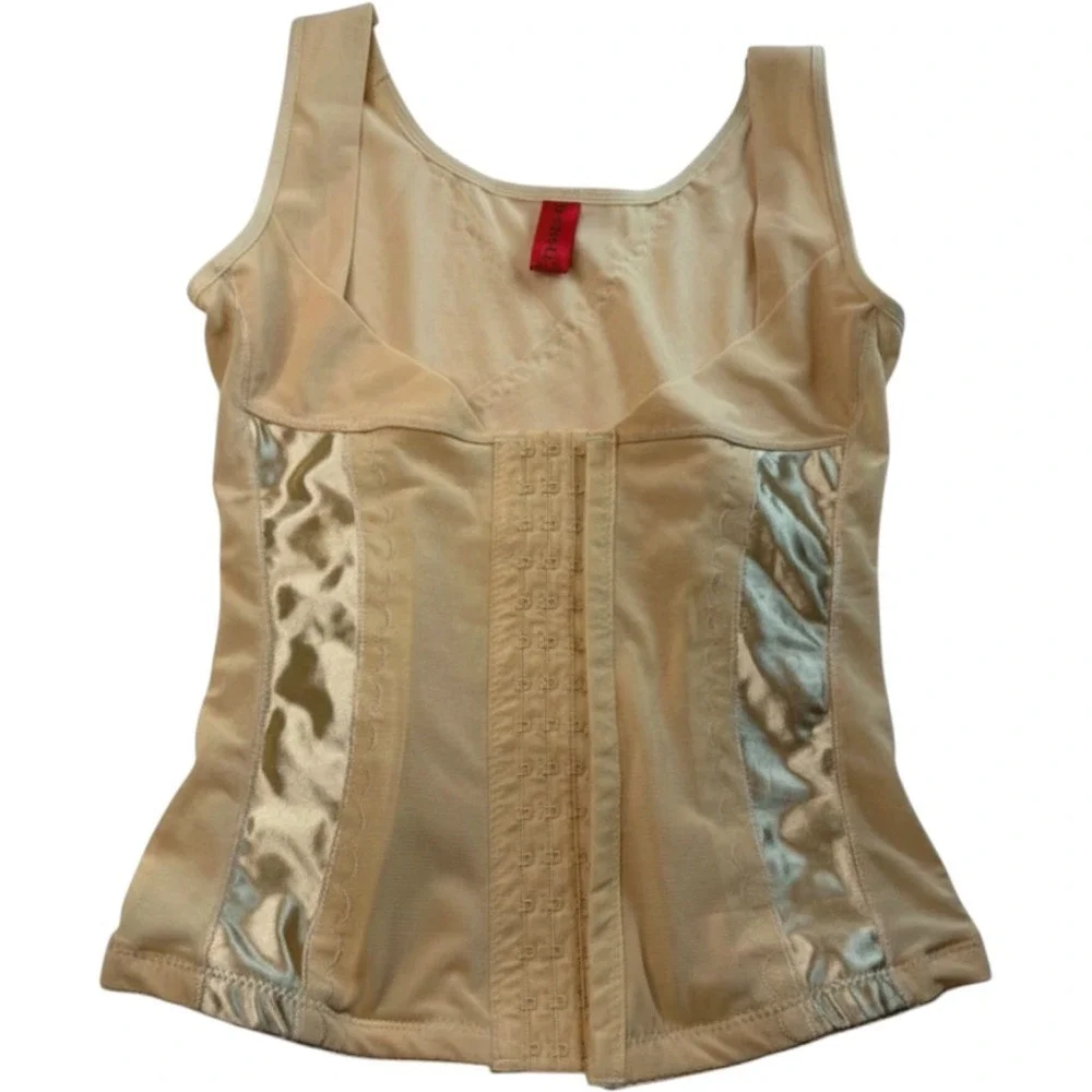 Redefine Womens Shapewear Tank Top Beige Nude Compression Waist Trainer Large